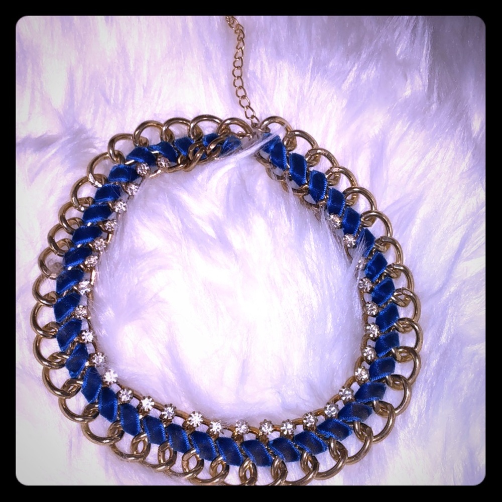 Blue and gold necklace